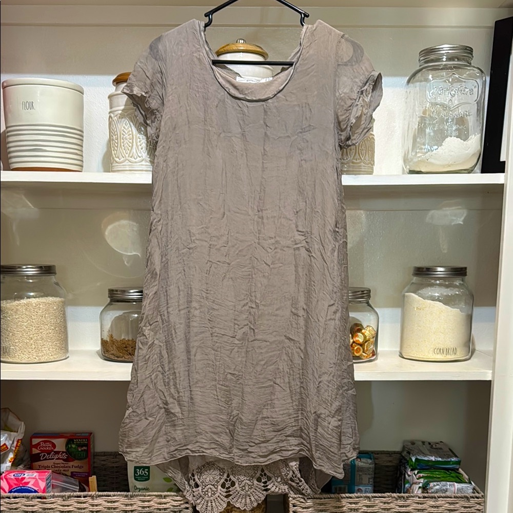 Nicole midi dress with eyelet detail